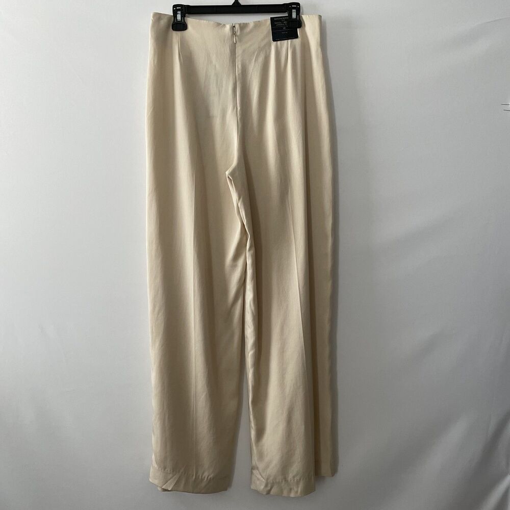 NWT Banana Republic Wide Leg Pleated Tencel Lyocell Pants Beige Size 10 - Picture 2 of 12